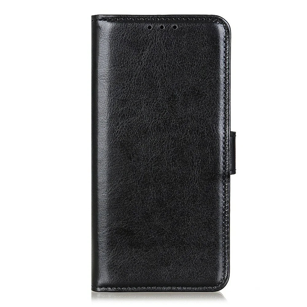 For iPhone 18 Pro Max / 17 Pro Max Case Crazy Horse Texture PU Leather Phone Stand Cover - Black - 5