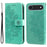 For iPhone Air Case Floral Pattern PU Leather Wallet Stand Phone Cover - Green - 1