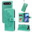 For iPhone Air Case Floral Pattern PU Leather Wallet Stand Phone Cover - Green - 3