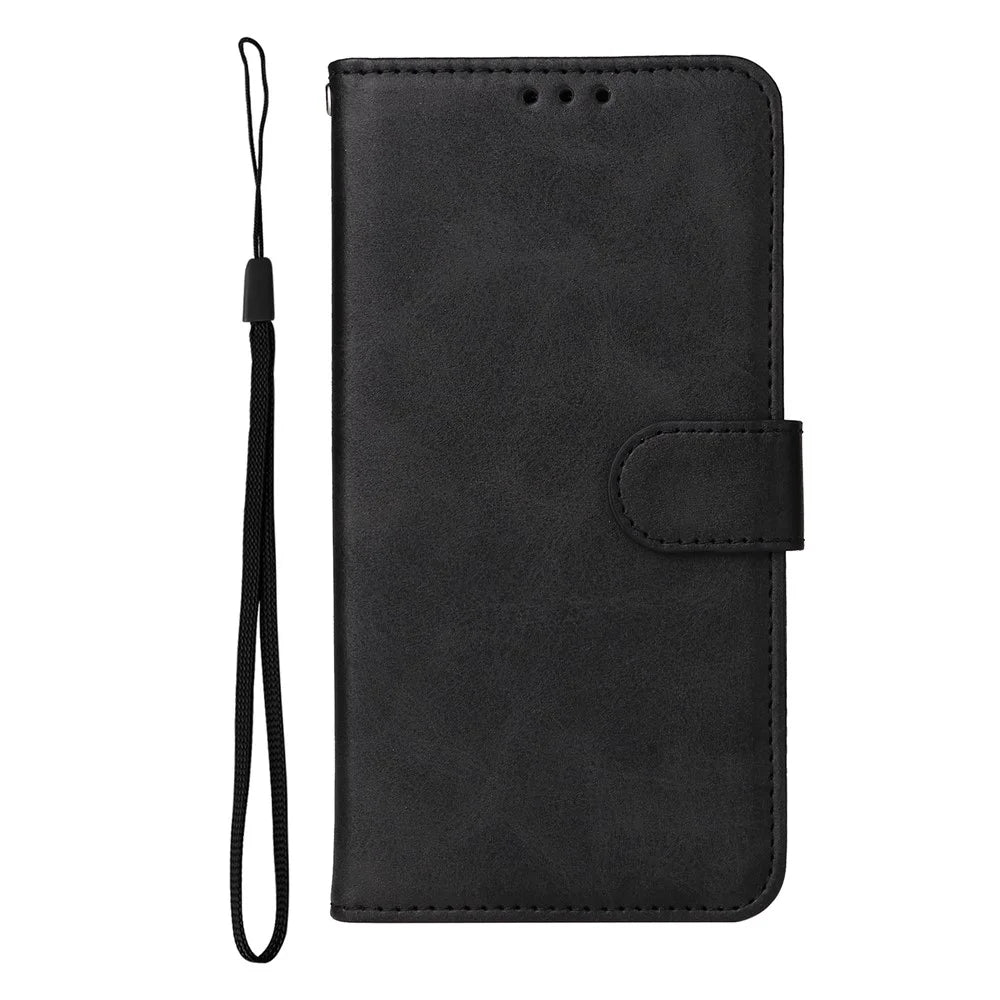 For iPhone Air Case Wallet PU Leather Folio Flip Phone Cover - Black - 5