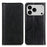For iPhone 18 Pro / 17 Pro Stand Case Split Leather Litchi Texture Wallet Phone Cover - Black - 1