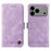 For iPhone 18 Pro Max / 17 Pro Max Leather Wallet Cases Skin Touch Phone Cover Stand with Strap - Purple - 1