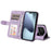 For iPhone 18 Pro / 17 Pro Leather Wallet Cases Skin Touch Phone Cover Stand with Strap - Purple - 3