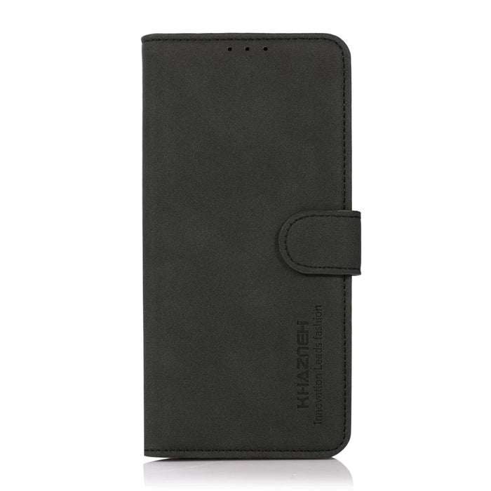 KHAZNEH For iPhone 17 Case PU Leather Wallet Stand Phone Cover - Black - 6