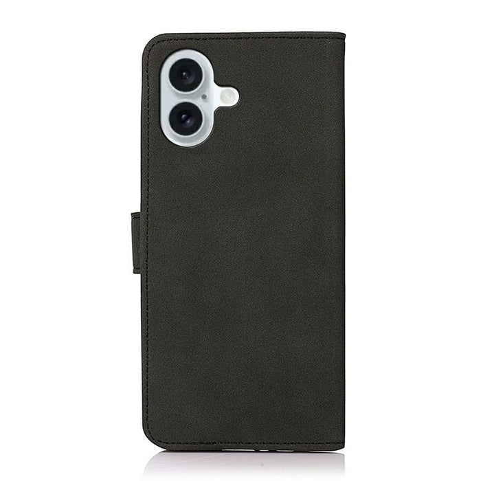 KHAZNEH For iPhone 17 Case PU Leather Wallet Stand Phone Cover - Black - 7
