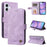 For iPhone 17 Leather Wallet Cases Skin Touch Phone Cover Stand with Strap - Purple - 2