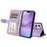 For iPhone 17 Leather Wallet Cases Skin Touch Phone Cover Stand with Strap - Purple - 3
