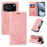 BETOPNICE For iPhone 18 Pro / 17 Pro Case  Magnetic Closure RFID Blocking Wallet Stand Leather Phone Cover - Pink - 3