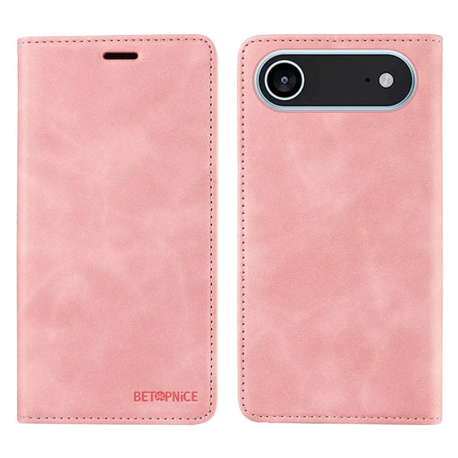 BETOPNICE For iPhone Air Case  Magnetic Closure RFID Blocking Wallet Stand Leather Phone Cover - Pink - 1