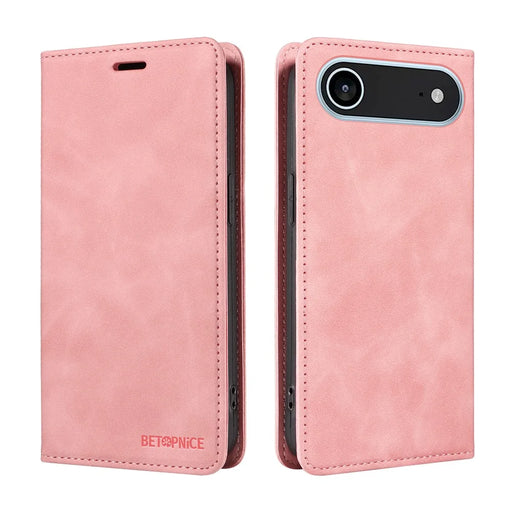 BETOPNICE For iPhone Air Case  Magnetic Closure RFID Blocking Wallet Stand Leather Phone Cover - Pink - 2