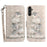 For Samsung Galaxy A14 5G / A14 4G Cover 3D Pattern PU Leather Stand Case with Strap - Stacking Squirrels - 1