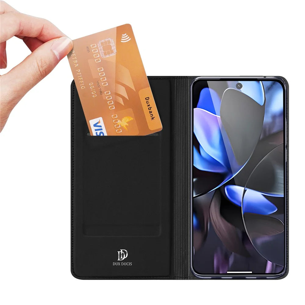 DUX DUCIS For Google Pixel 10 Pro XL Case  Skin Pro Series Leather Stand Cover Card Holder - Black - 2