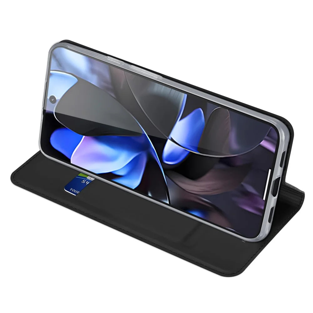 DUX DUCIS For Google Pixel 10 Pro XL Case  Skin Pro Series Leather Stand Cover Card Holder - Black - 5