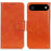 For iPhone Air Case Nappa Texture Split Leather Wallet Phone Cover - Orange - 1