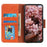 For iPhone Air Case Nappa Texture Split Leather Wallet Phone Cover - Orange - 2