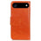 For iPhone Air Case Nappa Texture Split Leather Wallet Phone Cover - Orange - 7