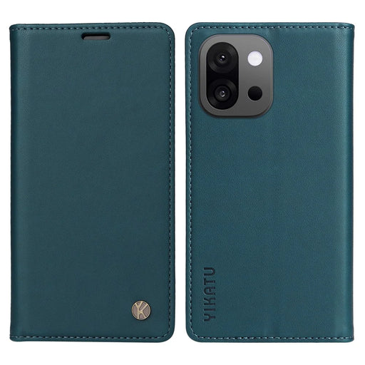 YIKATU For OnePlus 13T 5G Phone Cases  Magnetic Closure PU Leather Mobile Cover - Green - 1