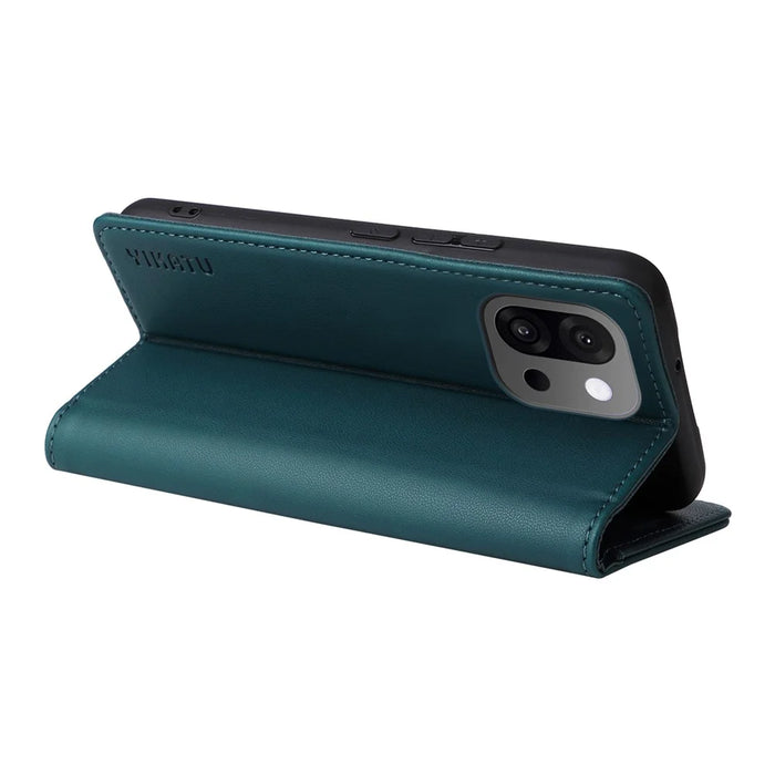 YIKATU For OnePlus 13T 5G Phone Cases  Magnetic Closure PU Leather Mobile Cover - Green - 7