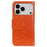 For iPhone 18 Pro / 17 Pro Case Nappa Texture Split Leather Wallet Phone Cover - Orange - 7