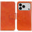 For iPhone 18 Pro Max / 17 Pro Max Case Nappa Texture Split Leather Wallet Phone Cover - Orange - 1