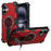 For iPhone 16 Plus Magnetic Case Kickstand TPU + PC Drop Defend Phone Cover - Red - 1