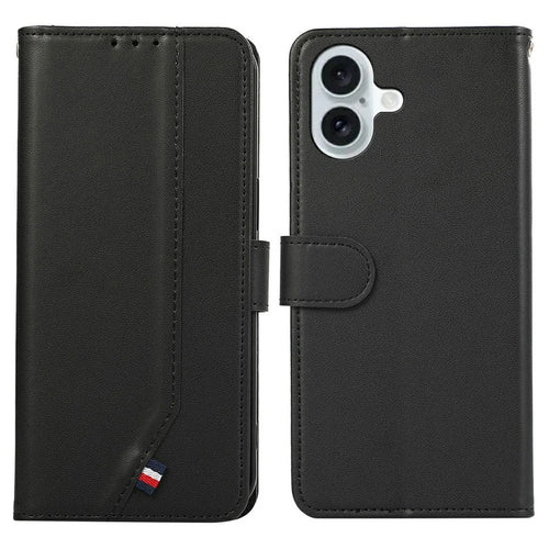 For iPhone 17 Case RFID Blocking Flip Leather Phone Cover - Black - 1