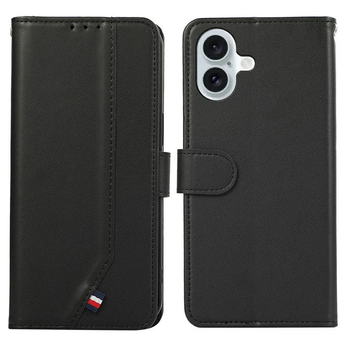 For iPhone 17 Case RFID Blocking Flip Leather Phone Cover - Black - 1