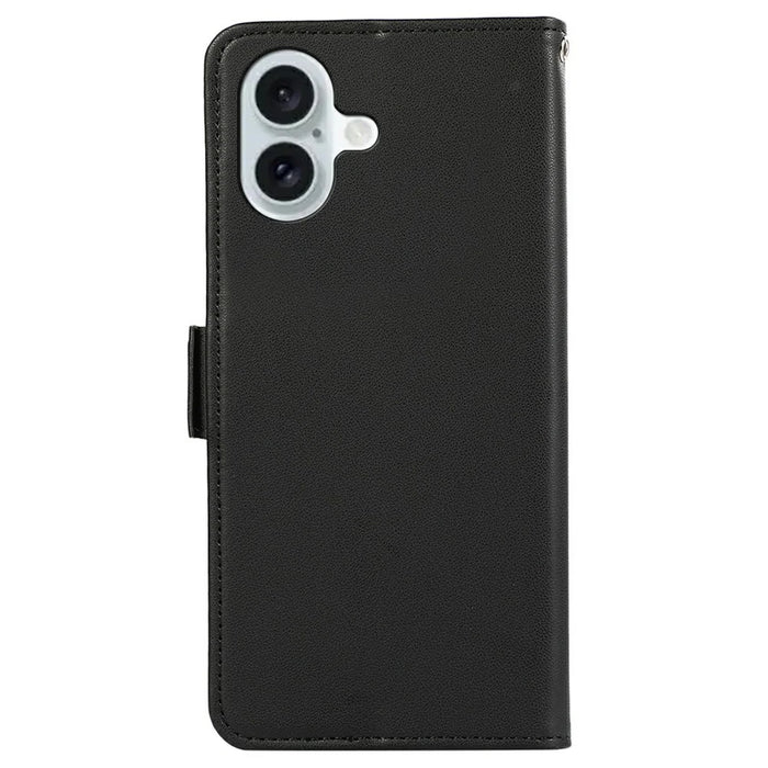 ABEEL For iPhone 17 Case Leather Phone Cover with RFID Blocking Wallet - Black - 7