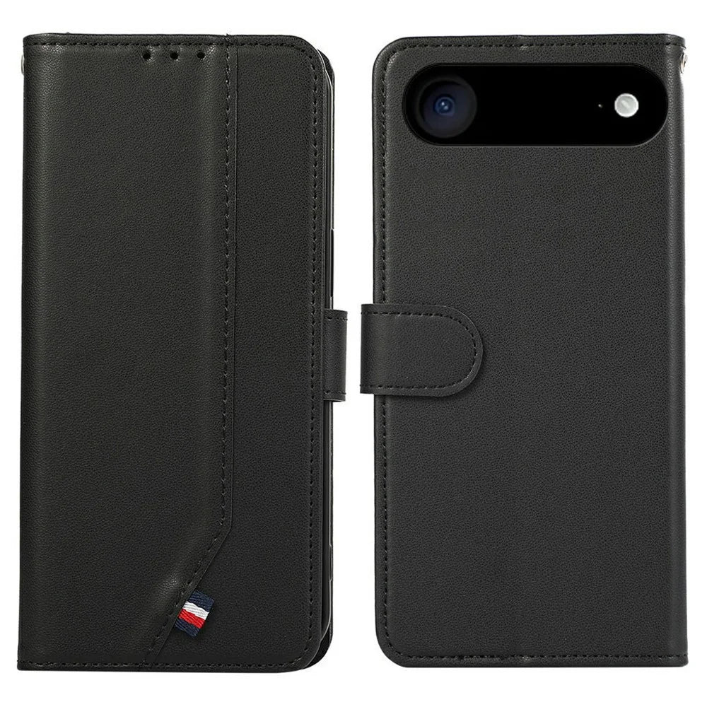 For iPhone Air Case RFID Blocking Flip Leather Phone Cover - Black - 1