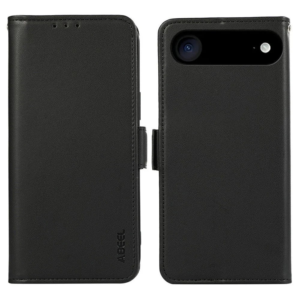 ABEEL For iPhone Air Case Leather Phone Cover with RFID Blocking Wallet - Black - 1