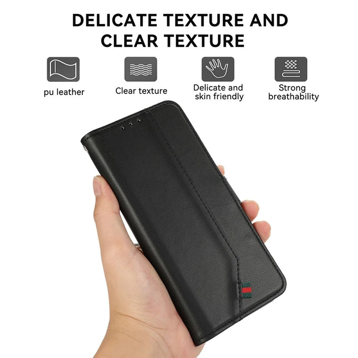 For iPhone 18 Pro Max / 17 Pro Max Case RFID Blocking Flip Leather Phone Cover - Black - 4