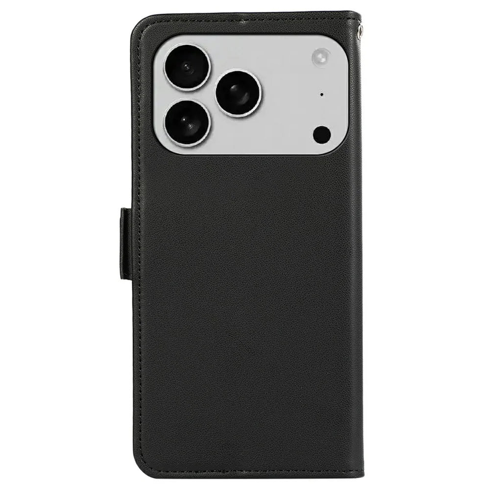 ABEEL For iPhone 18 Pro Max / 17 Pro Max Case Leather Phone Cover with RFID Blocking Wallet - Black - 7