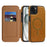 For iPhone 15 Plus Case Compatible with MagSafe RFID Blocking Card Holder Leather Phone Cover - Brown - 2