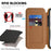For iPhone 15 Plus Case Compatible with MagSafe RFID Blocking Card Holder Leather Phone Cover - Brown - 4