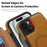 For iPhone 15 Plus Case Compatible with MagSafe RFID Blocking Card Holder Leather Phone Cover - Brown - 6