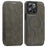 For iPhone 14 Pro Max Case Compatible with MagSafe RFID Blocking Card Holder Leather Phone Cover - Titanium Grey - 1