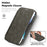 For iPhone 14 Pro Max Case Compatible with MagSafe RFID Blocking Card Holder Leather Phone Cover - Titanium Grey - 3