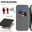 For iPhone 14 Pro Max Case Compatible with MagSafe RFID Blocking Card Holder Leather Phone Cover - Titanium Grey - 4