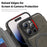 For iPhone 14 Pro Max Case Compatible with MagSafe RFID Blocking Card Holder Leather Phone Cover - Titanium Grey - 6