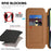 For iPhone 14 Plus Case Compatible with MagSafe RFID Blocking Card Holder Leather Phone Cover - Brown - 4
