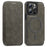 For iPhone 14 Pro Case Compatible with MagSafe RFID Blocking Card Holder Leather Phone Cover - Titanium Grey - 1