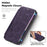 For iPhone 14 Case Compatible with MagSafe RFID Blocking Card Holder Leather Phone Cover - Dark Purple - 3