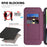 For iPhone 14 Case Compatible with MagSafe RFID Blocking Card Holder Leather Phone Cover - Dark Purple - 4