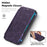 For iPhone 13 Case Compatible with MagSafe RFID Blocking Card Holder Leather Phone Cover - Dark Purple - 3