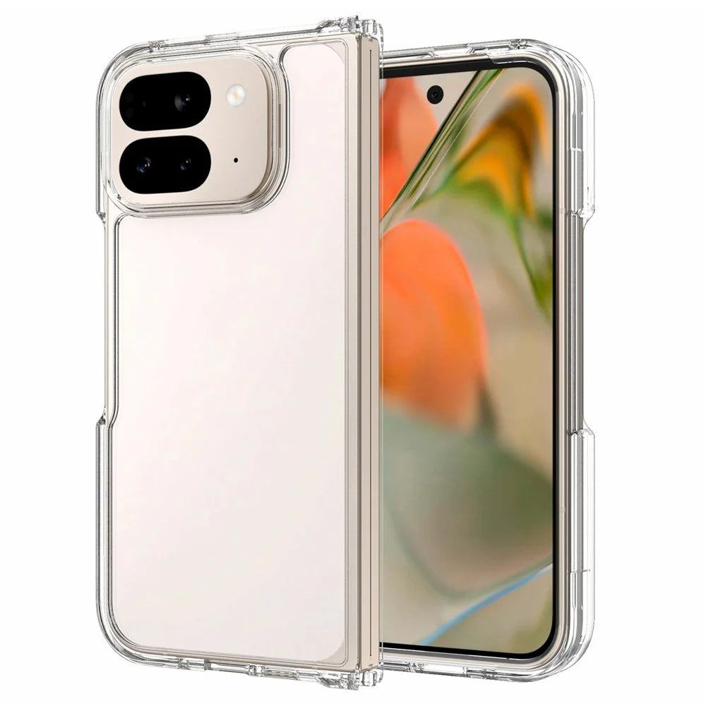 For Google Pixel 10 Pro Fold Case TPU + Acrylic Clear Phone Cover, Integrated Design - 1