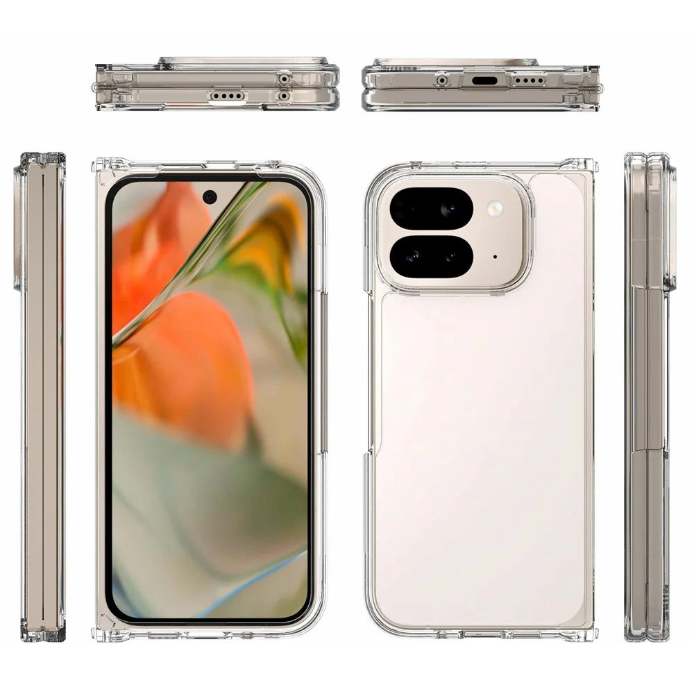 For Google Pixel 10 Pro Fold Case TPU + Acrylic Clear Phone Cover, Integrated Design - 2
