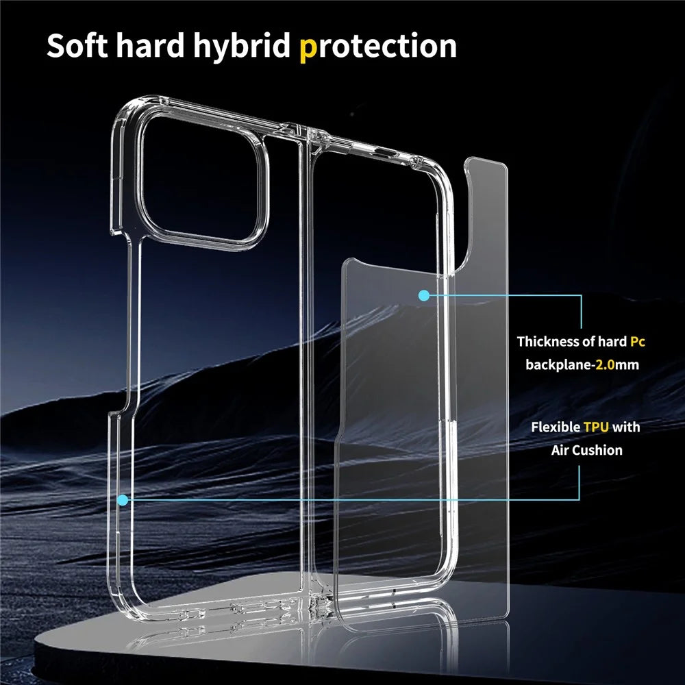 For Google Pixel 10 Pro Fold Case TPU + Acrylic Clear Phone Cover, Integrated Design - 4