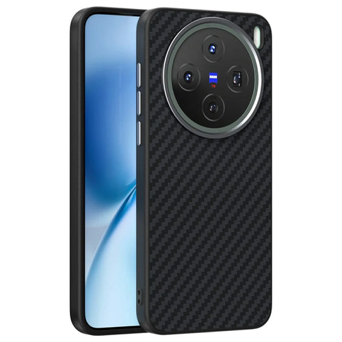 ABEEL For vivo X200s 5G Magnetic Case Carbon Fiber Texture Back Cover - Black - 1