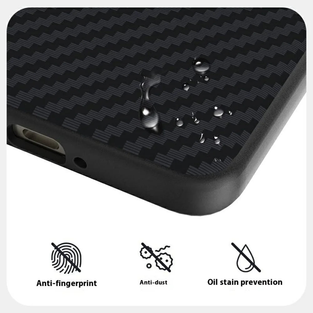 ABEEL For vivo X200s 5G Magnetic Case Carbon Fiber Texture Back Cover - Black - 4
