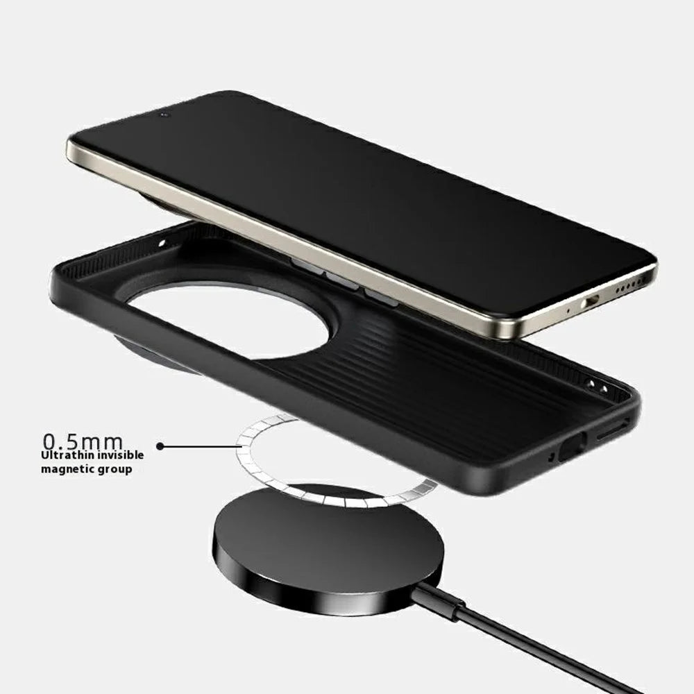 ABEEL For vivo X200s 5G Magnetic Case Carbon Fiber Texture Back Cover - Black - 6